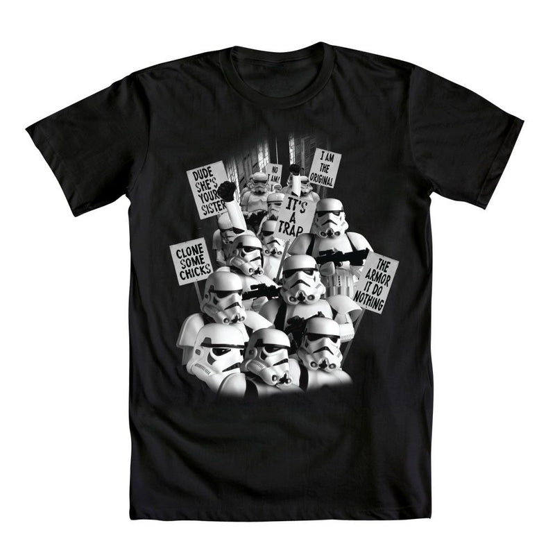 Star Wars Men's Stormtrooper Rally Black T-Shirt