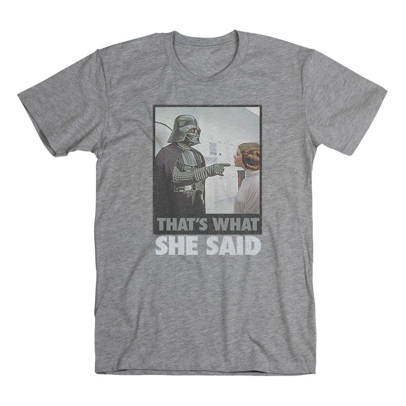 Star Wars That's What She Said Men's Gray T-Shirt