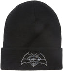 Batman v Superman Dawn of Justice Men's Light Weight Beanie Metal Logo, Black, One Size