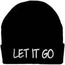 Frozen Let it Go Black Knit Cuffed Beanie