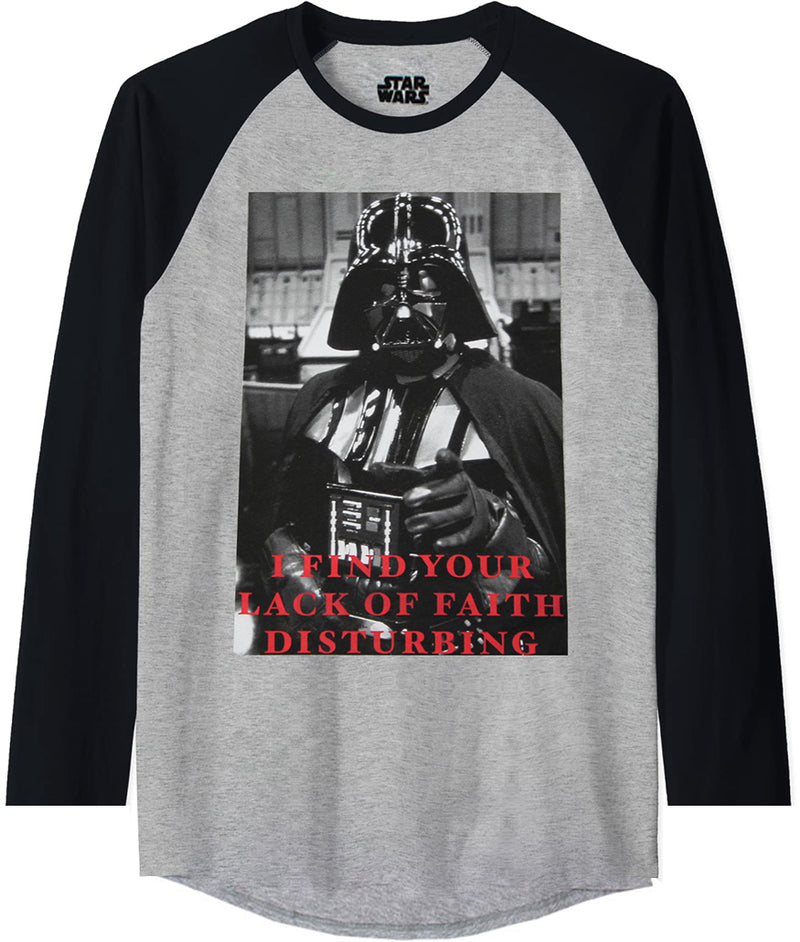 Star Wars Darth Vader Lack of Faith Junior's 3/4th Sleeve Shirt