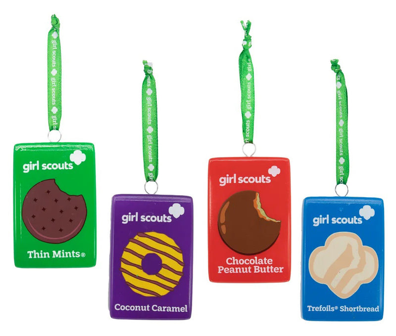 Girl Scouts Of The USA Cookie Box Ornaments, 4 Assorted