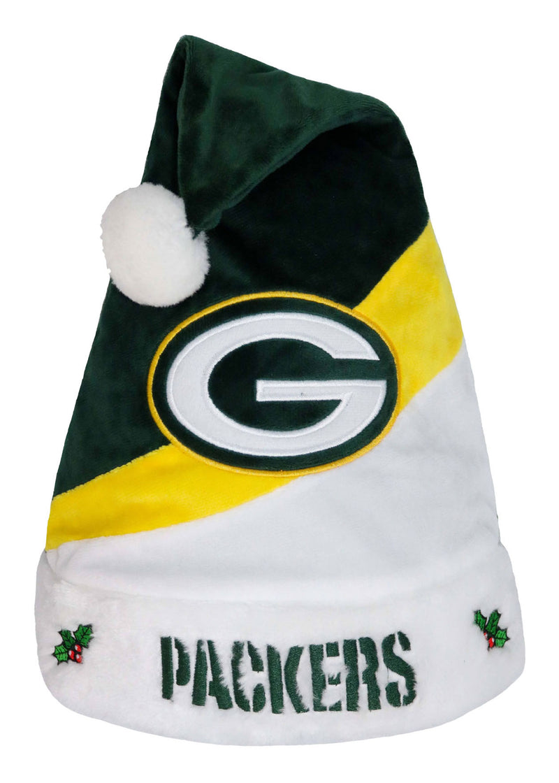 Green Bay Packers Colorblock Santa Hat