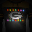 team,beans,forever collectibles,green bay packers,big,logo,light-up,lightup,light,up,hoodie,hoody,sweatshirt,sweat,shirt,holiday,festive,christmas,sweater,clothing accessories