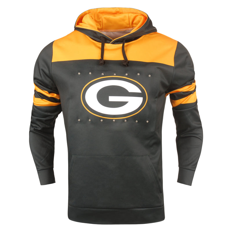 team,beans,forever collectibles,green bay packers,big,logo,light-up,lightup,light,up,hoodie,hoody,sweatshirt,sweat,shirt,holiday,festive,christmas,sweater,clothing accessories