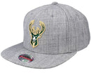 Milwaukee Bucks Team Heather Hardwood Classics 2.0 Stretch Snapback Hat