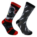 DC Comics The Flash Adult Crew Socks 2 Pair Pack Shoe Size 6-12