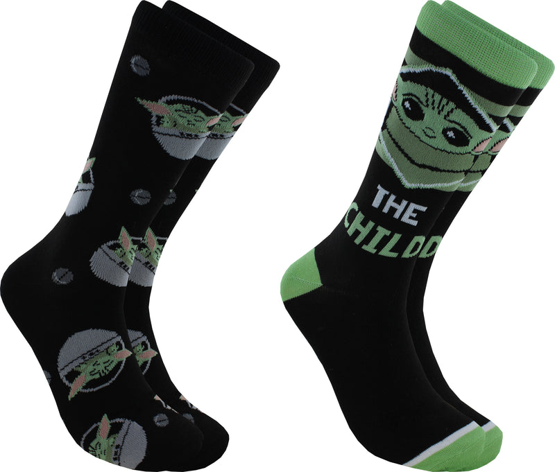 Star Wars The Child Men's Casual Crew Socks 2 Pair Size 6-12