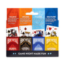Bicycle 4-Game Card Pack - Hearts, Spades, Euchre, and Solitaire