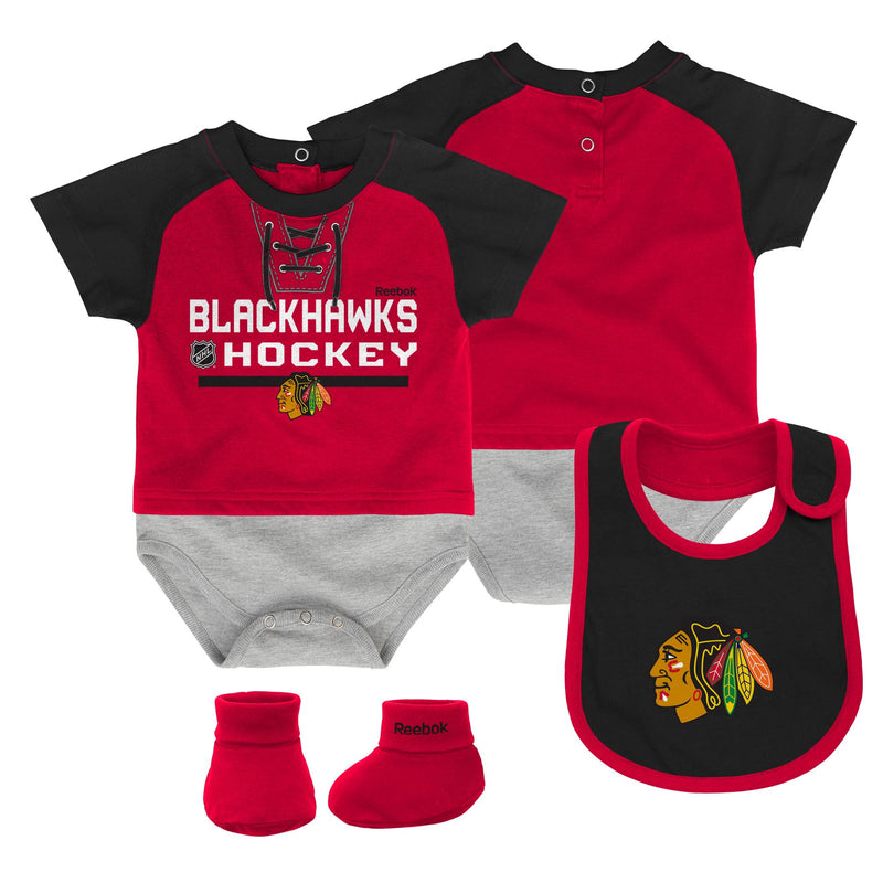 Chicago Blackhawks Junior League 3-Piece Bodysuit Set