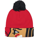 Reebok Chicago Blackhawks Cuffed Knit Hat with Pom