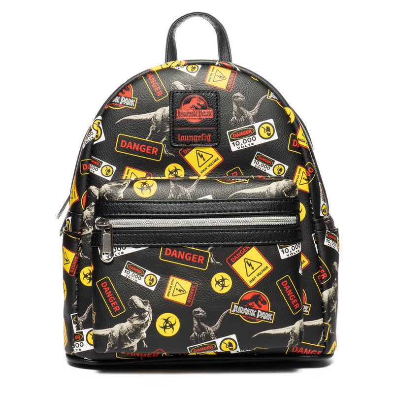Jurassic Park Warning Signs Mini Backpack - Entertainment Earth Exclusive