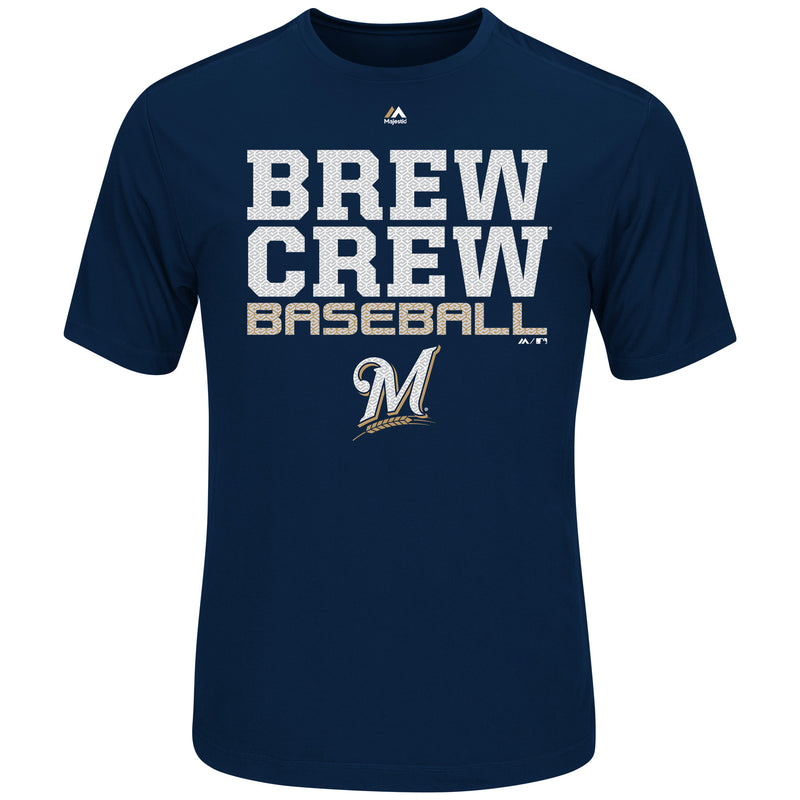 Milwaukee Brewers Feel The Pressure Men's Athletic Navy Shirt