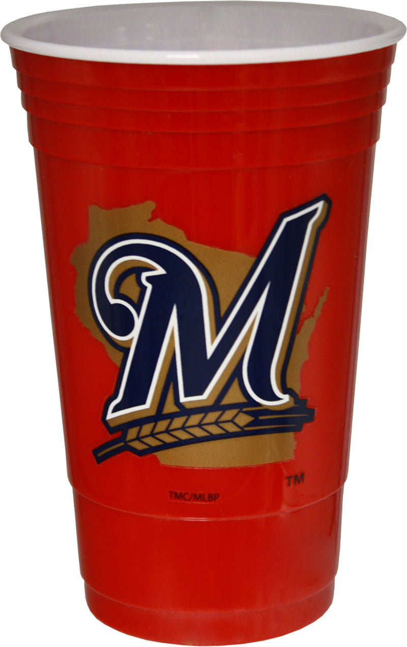 Milwaukee Brewers Red Plastic Cup