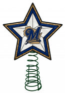 Milwaukee Brewers Art Glass Tree Topper
