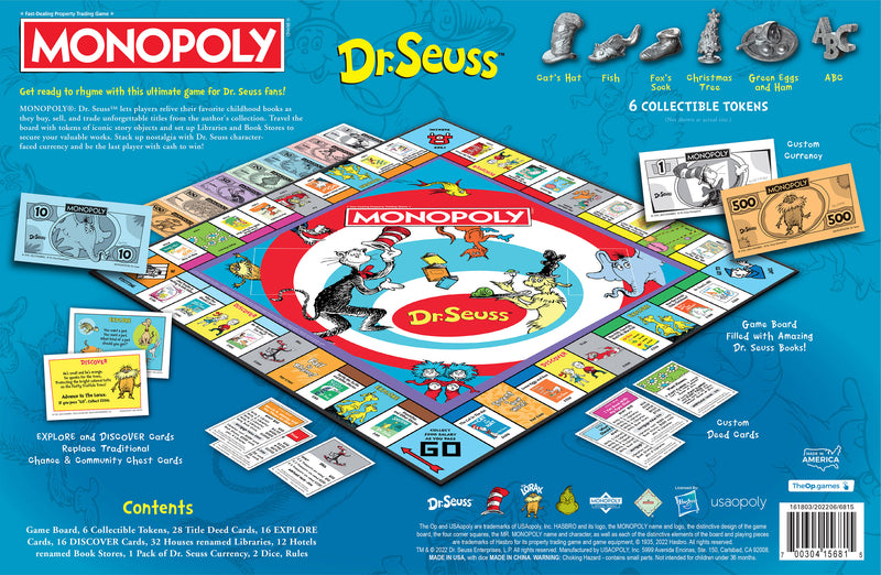 MONOPOLY: Dr. Seuss | Buy, Sell, Trade Dr. Seuss Books