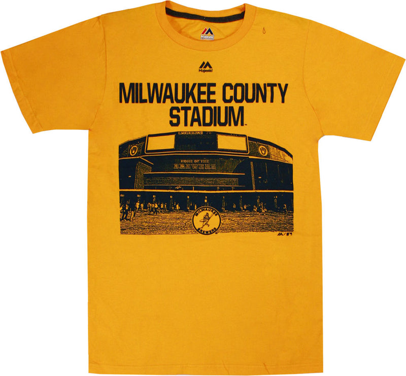 Milwaukee Brewers Prime Time Comeback Men's Yellow Gold Shirt