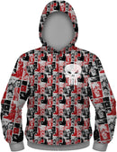 Marvel Comics Portraits of Punisher Men's Sublimated Hoodie