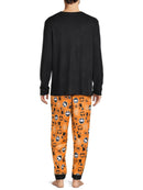 Nightmare Before Christmas Jack Skellington Men's Pajama Set, Orange