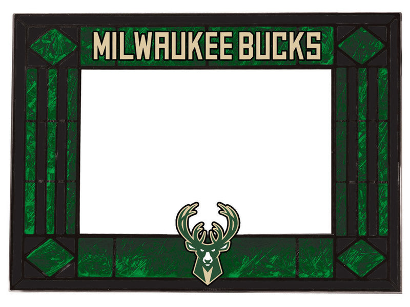Milwaukee Bucks Art Glass Horizontal Frame