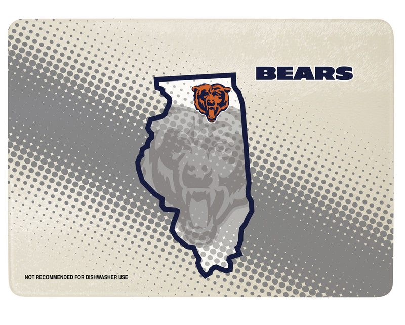 Chicago Bears 12" x 8" Glass Cutting Board