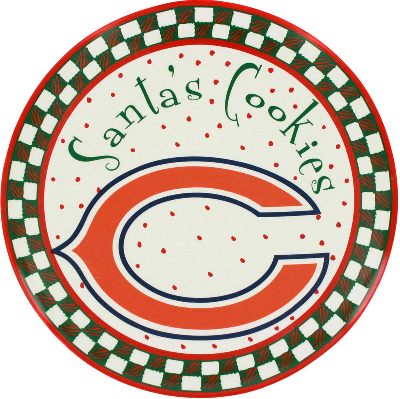 Chicago Bears Santa Cookie Plate