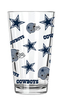 Dallas Cowboys All Over Print 16oz Pint Glass (All Sales Final)