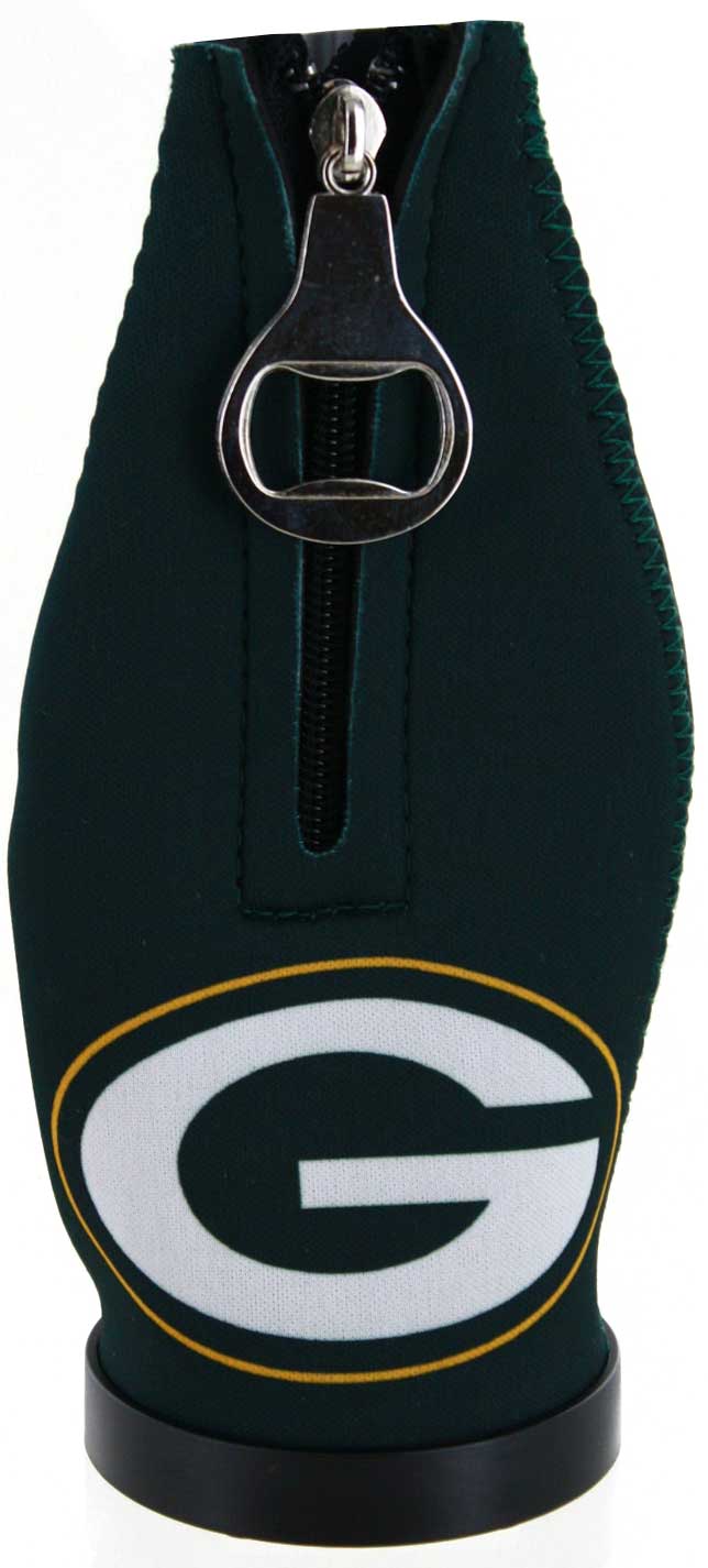 Green Bay Packers 3-Z Bottle Cooler Insulator with Bottle Opener