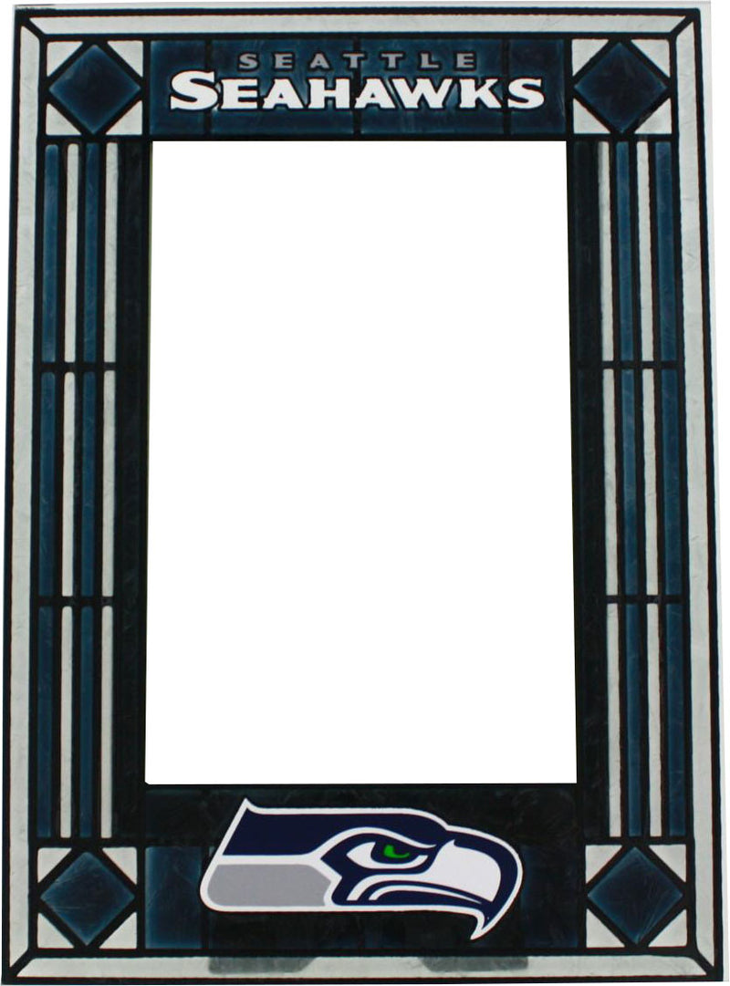 Seattle Seahawks Art Glass 4" x 6" Vertical Picture Frame