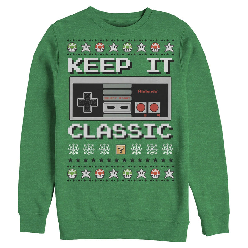 Nintendo Keep it Classic Controller Ugly Christmas Sweater