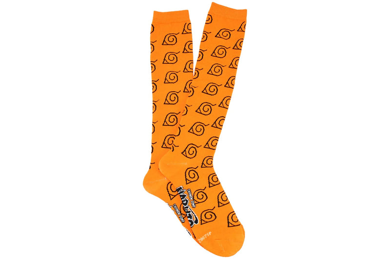 Naruto Shippuden Hidden Leaf Print Knee High Socks, 4-10