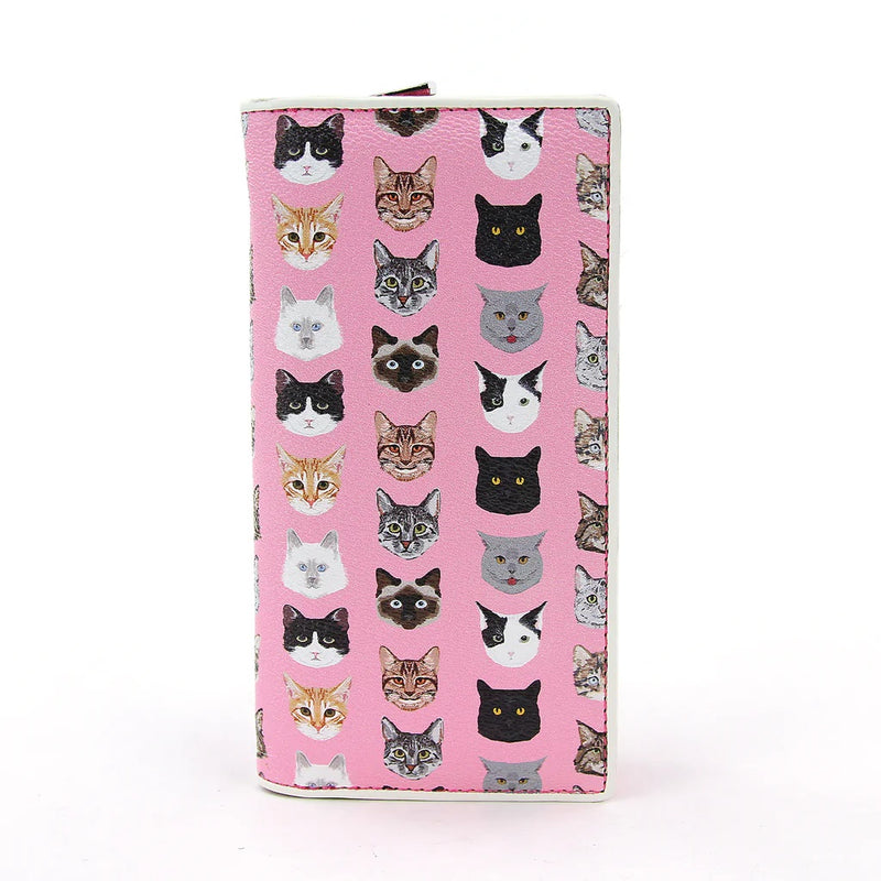 Cat Faces In Pink Wallet