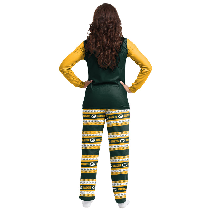 Green Bay Packers Women's Ugly Crewneck Pajamas