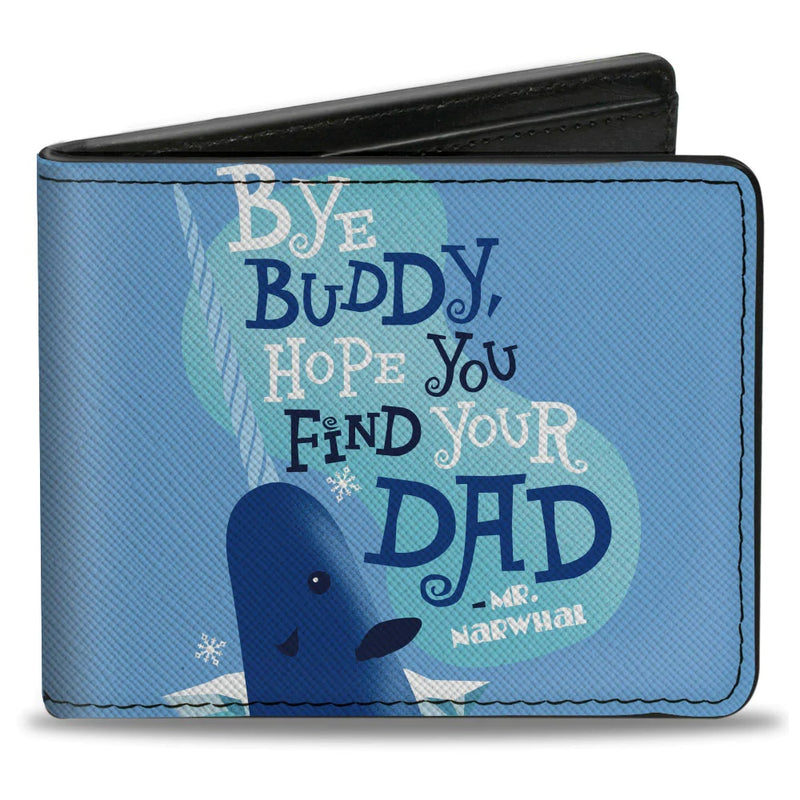 Elf Mr. Narwhal Bye Buddy, Hope You Find Your Dad Bi-Fold Wallet