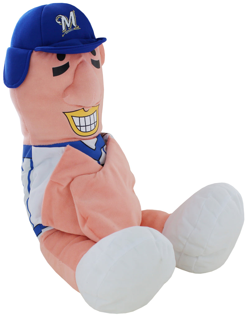 Milwaukee Brewers Racing Sausage Hot Dog Hug-a-Mascot Plush Figure