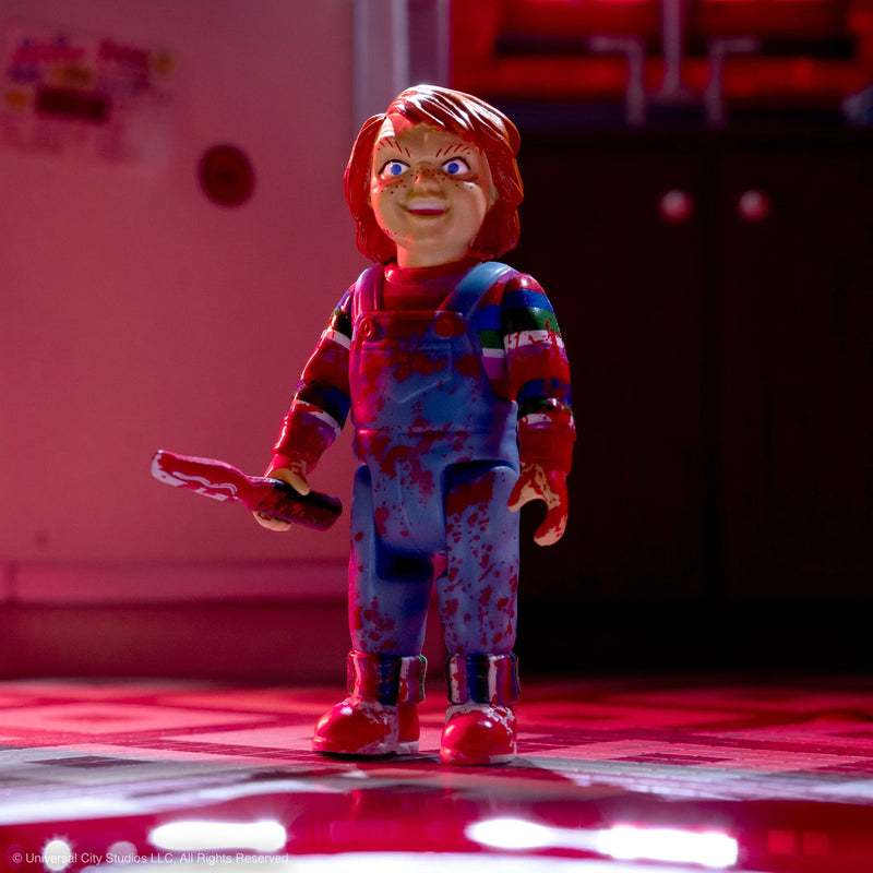 Child's Play 2 Homicidal Chucky (Blood Splatter) 3.75" ReAction Figure