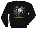 Rick and Morty Seal Team Ricks Black Crewneck Sweatshirt