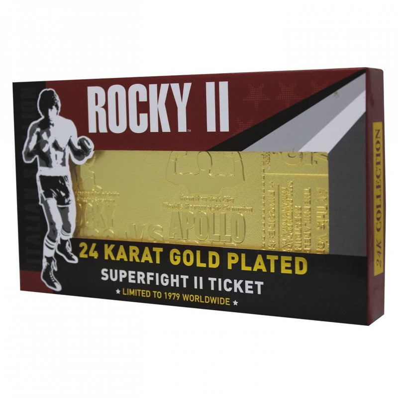 Rocky II Apollo Creed Limited Edition 24K Gold Plated Ticket