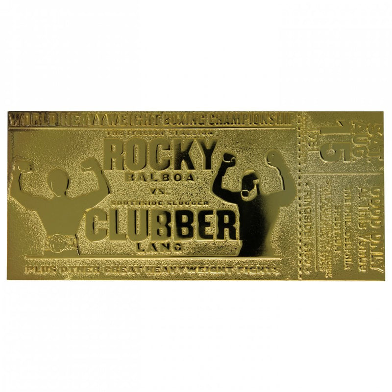 Rocky III Clubber Lang Limited Edition 24K Gold Plated Ticket