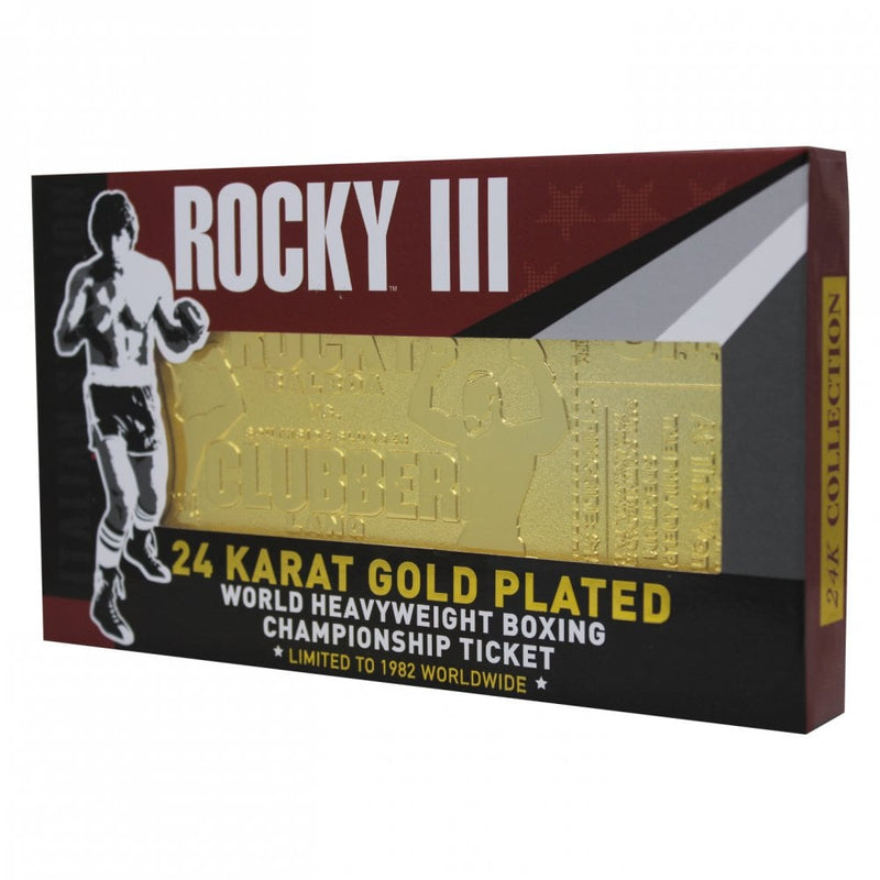 Rocky III Clubber Lang Limited Edition 24K Gold Plated Ticket