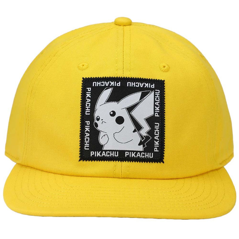Pokemon Pikachu Woven Patch Slouch Flatbill Hat