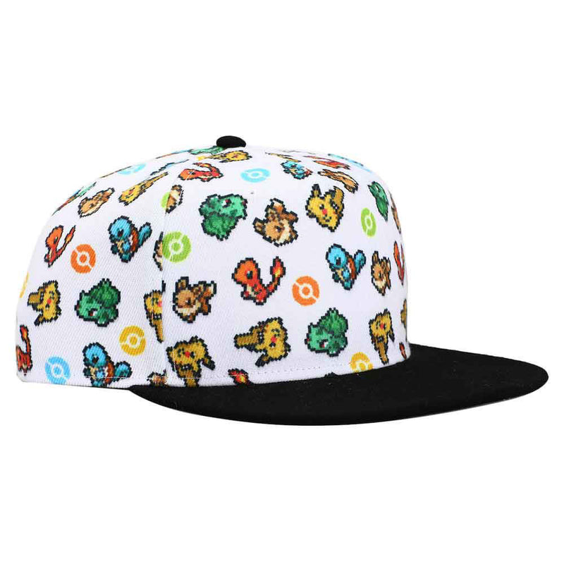 Pokemon Pixel Characters Flat Bill Snapback