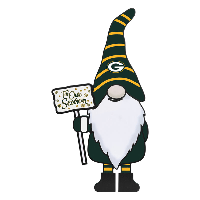 Green Bay Packers Tis Our Season Gnome Wood Sign, 16"