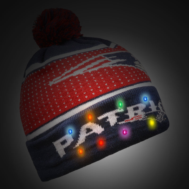 New England Patriots Big Logo Light Up Knit Hat