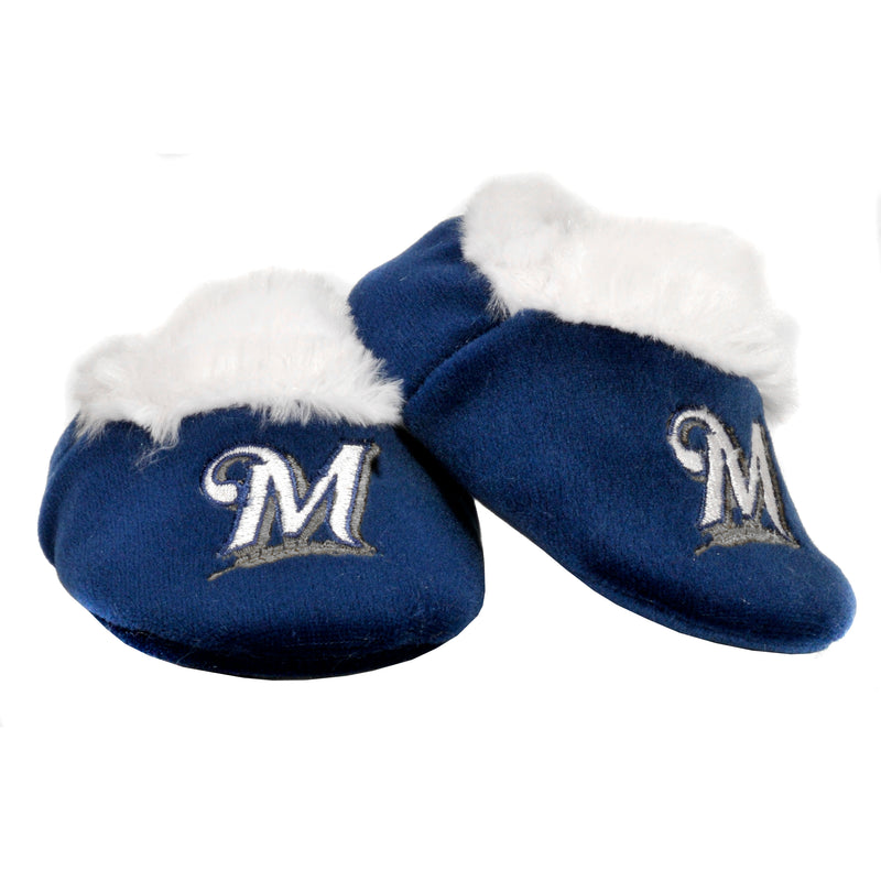 Milwaukee Brewers Logo Baby Bootie Slippers