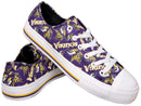 Minnesota Vikings Women's Low Top Repeat Print Canvas Shoes