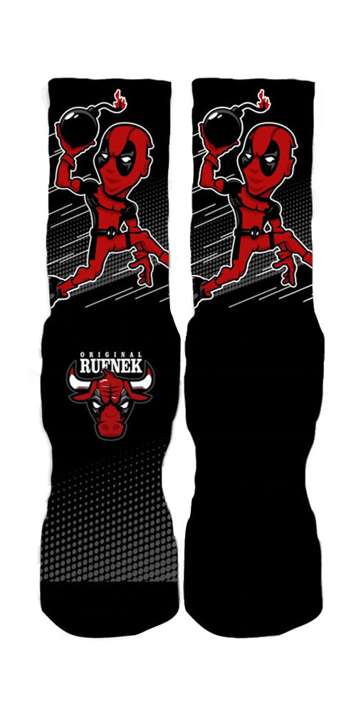 Rufnek Deadpool Bredpool Skyhigh Socks