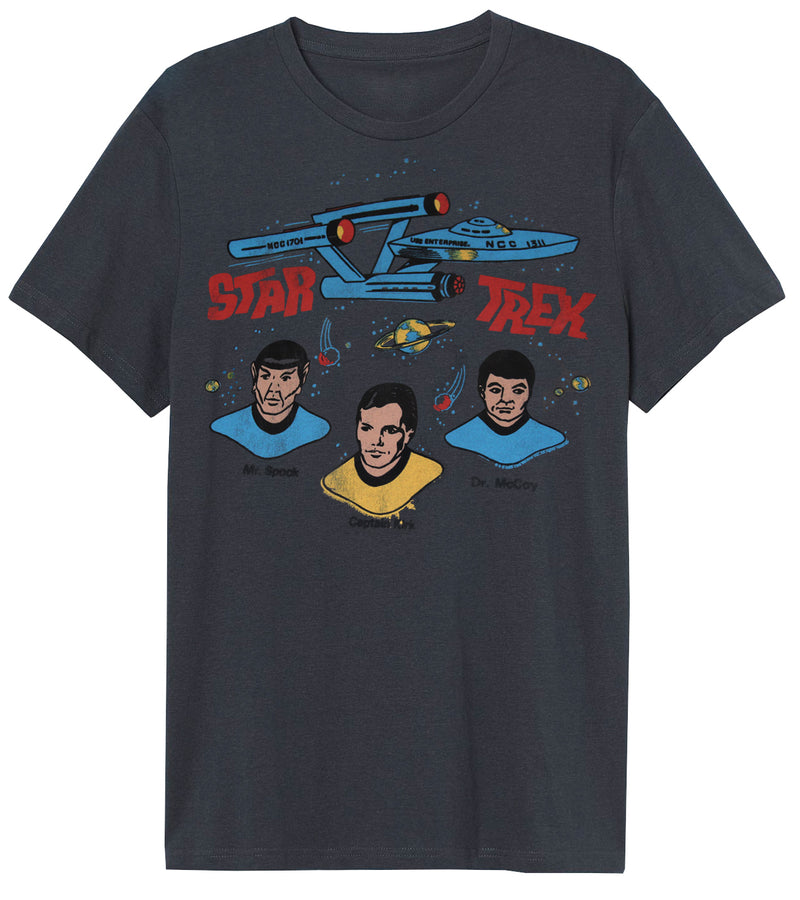 Star Trek Captain Kirk, Mr. Spock, & Dr. McCoy Men's T-Shirt