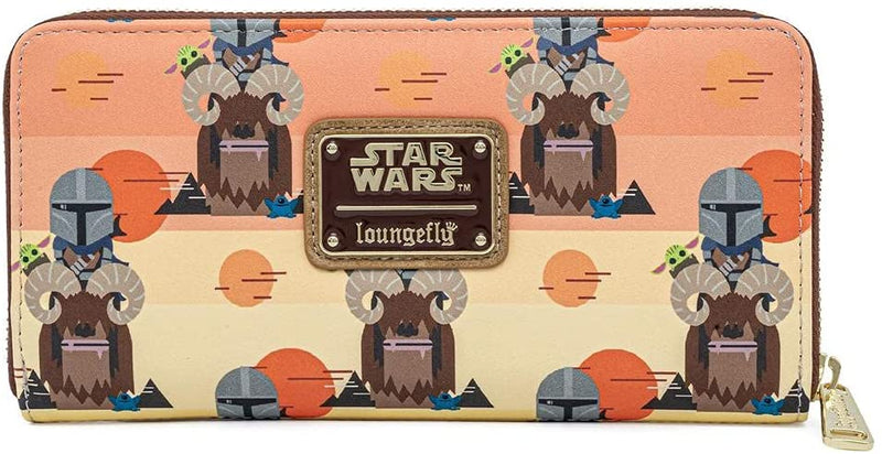 Loungefly x Star Wars The Mandalorian Bantha Ride AOP Zip Around Wallet