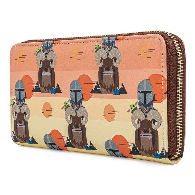 Loungefly x Star Wars The Mandalorian Bantha Ride AOP Zip Around Wallet